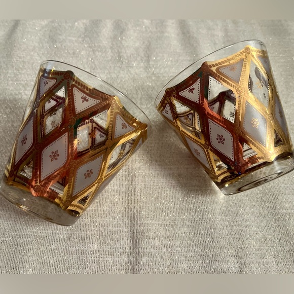 Rare 22 KT Gold Culver Ltd Barware 1960s Double Old Fashion Flared Set of 2 - Picture 4 of 9